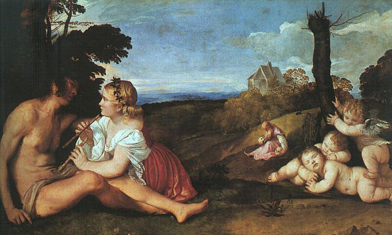  Titian The Three Ages of Man oil painting picture
